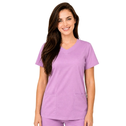 Bluza medyczna wrzosowa elastyczna bawełna roz. M – bluza medyczna – bluza lekarska robocza